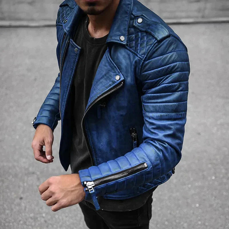 Ryder | Men’s Modern Moto-Inspired Zip Jacket With Edgy Style