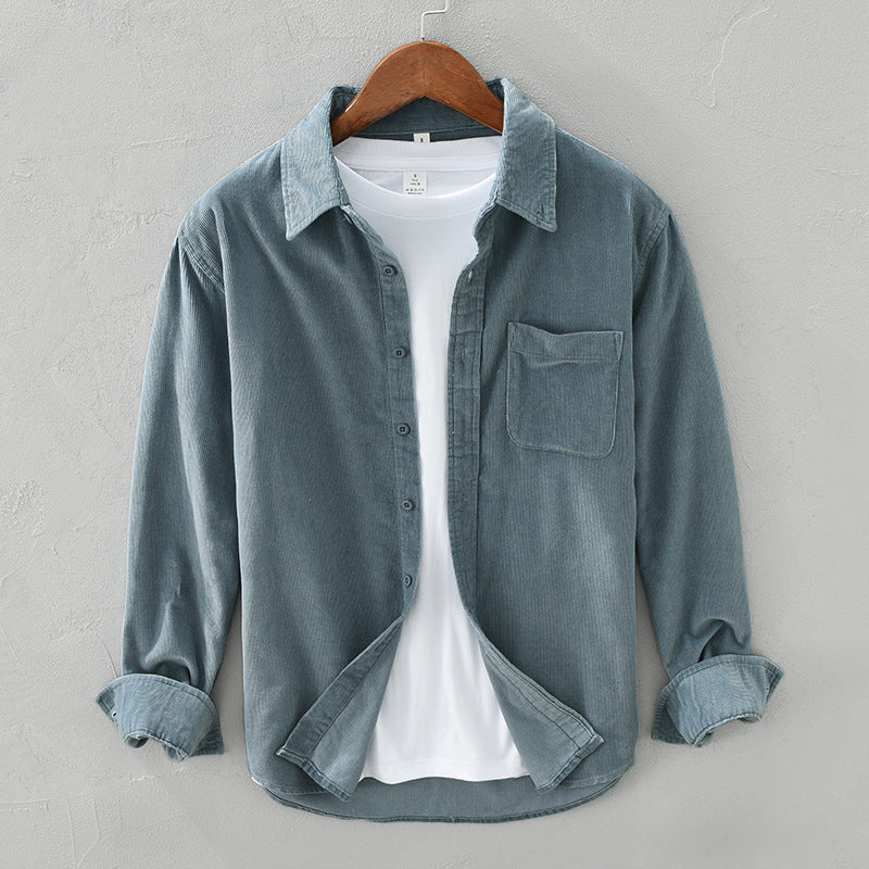 Ethan | Long-Sleeve Men’s Overshirt With Button Closure