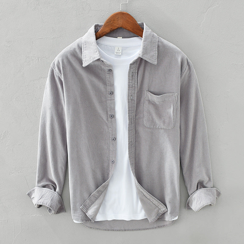 Ethan | Long-Sleeve Men’s Overshirt With Button Closure