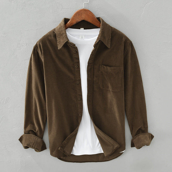 Ethan | Long-Sleeve Men’s Overshirt With Button Closure