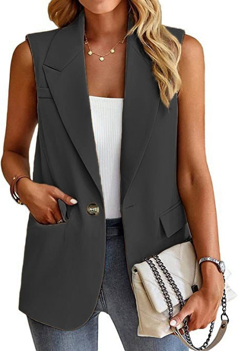 Isabella | Women’s Structured Sleeveless Blazer Vest