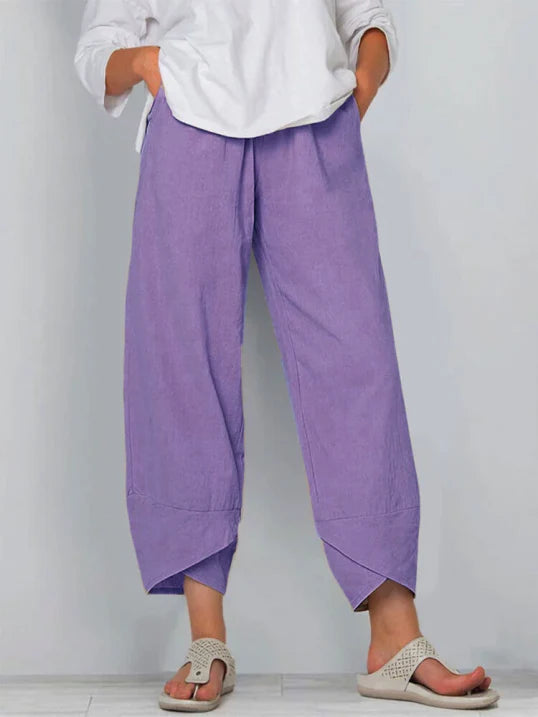 Talia | Women’s Slightly Cropped Summer Trousers