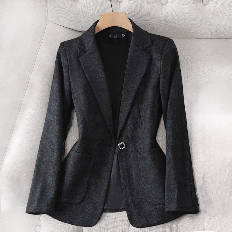 Elena | Women’s Grid-Pattern Tailored Blazer