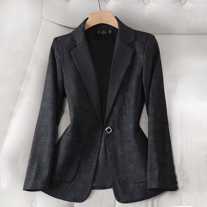 Elena | Women’s Grid-Pattern Tailored Blazer