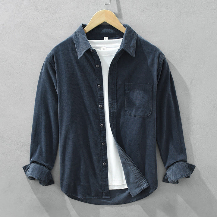 Ethan | Long-Sleeve Men’s Overshirt With Button Closure