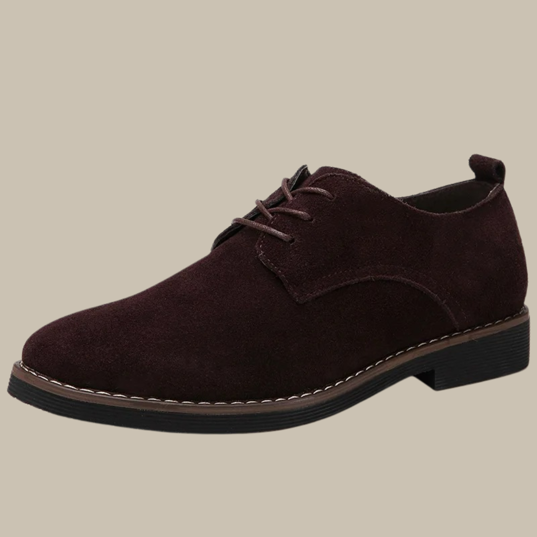 Lucas | Chunky Sole Suede Derby Lace-Up Shoes For Men