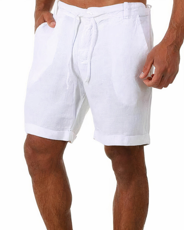 Aaron | Men’s Linen Drawstring Casual Shorts