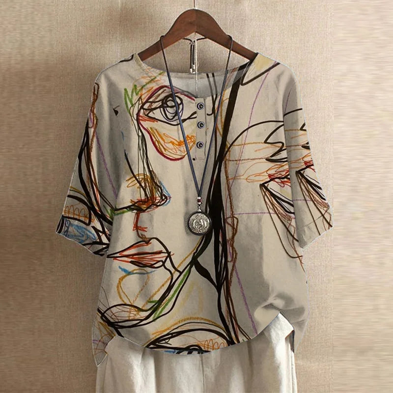 Vivienne | Timeless Vintage Floral Print Blouse For Women