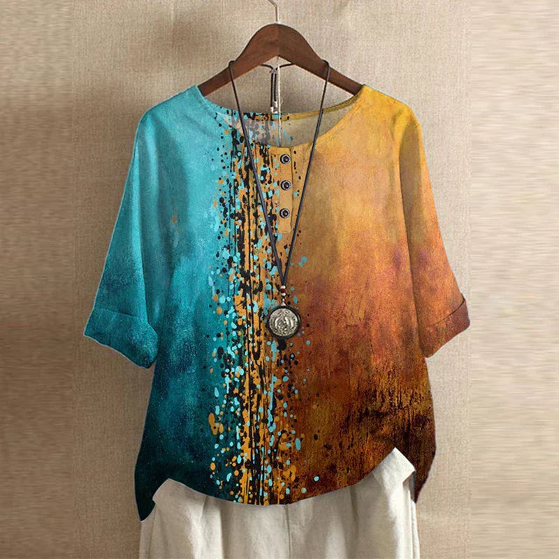 Vivienne | Timeless Vintage Floral Print Blouse For Women