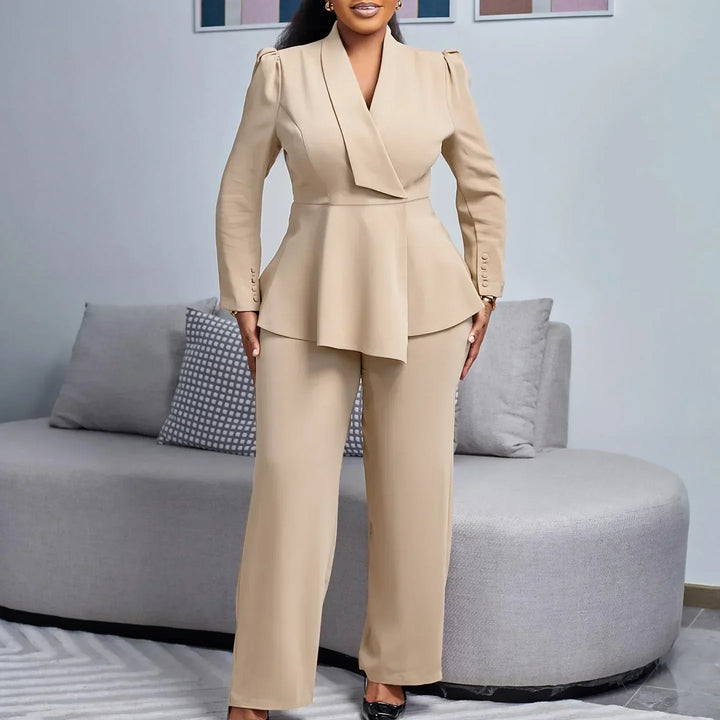 Zara | Chic Tailored Women’s Formal Suit Set With Long Blazer