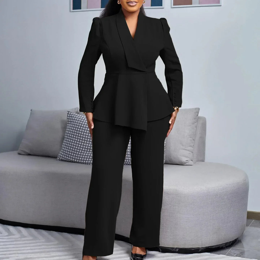 Zara | Chic Tailored Women’s Formal Suit Set With Long Blazer