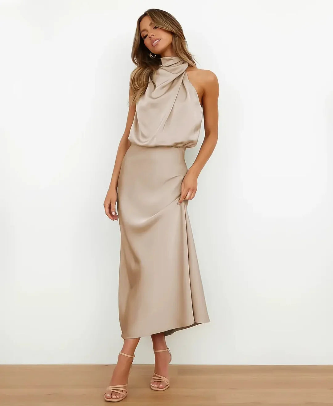 Elena | Sophisticated Midi Dress With Refined Elegance