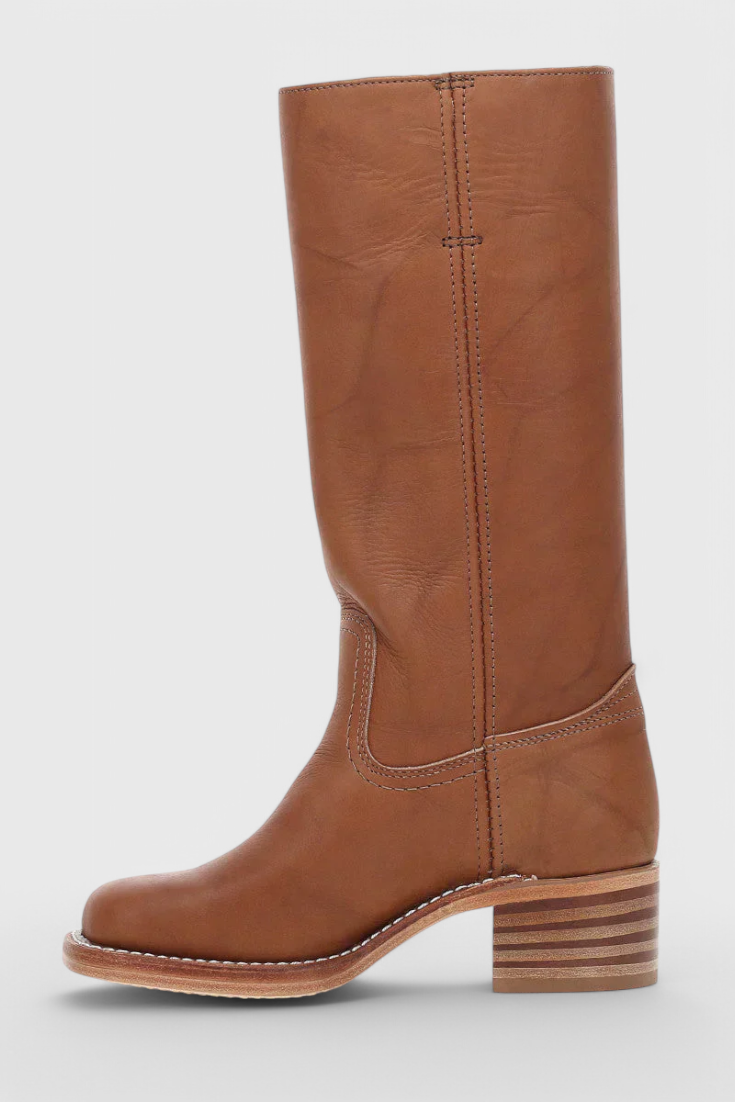 Ava | Women’s Heeled Leather Knee-High Boots