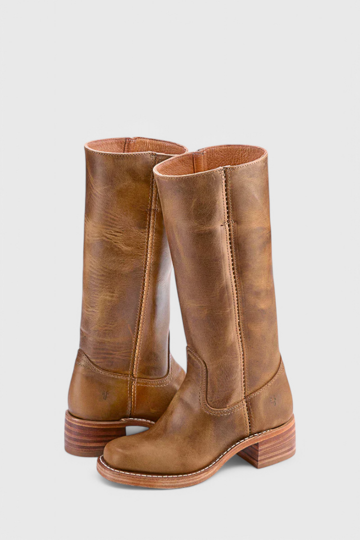Ava | Women’s Heeled Leather Knee-High Boots