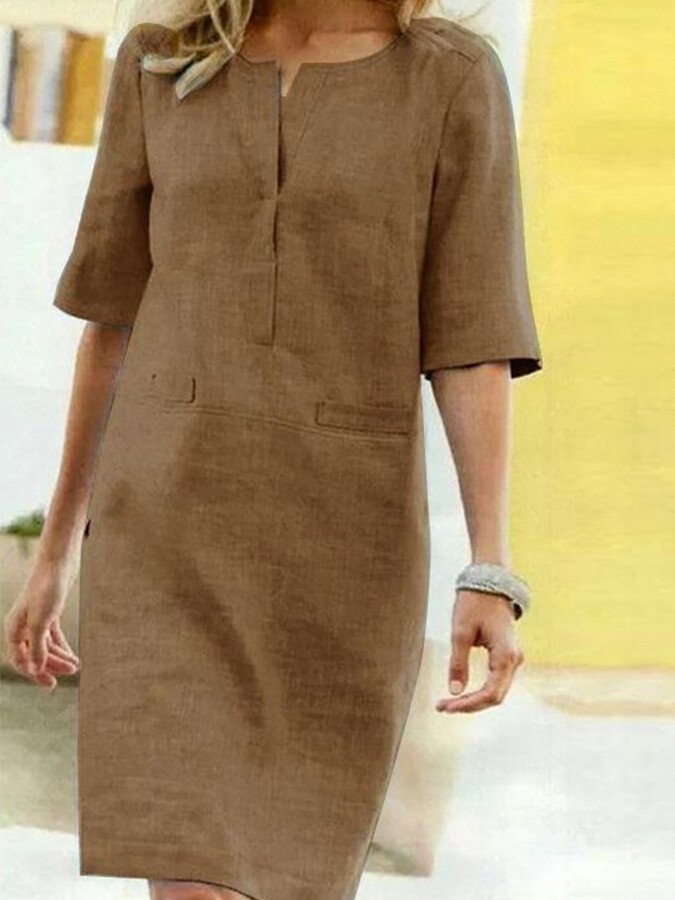 Lillian | Women’s Cotton-Blend Short Sleeve Dress