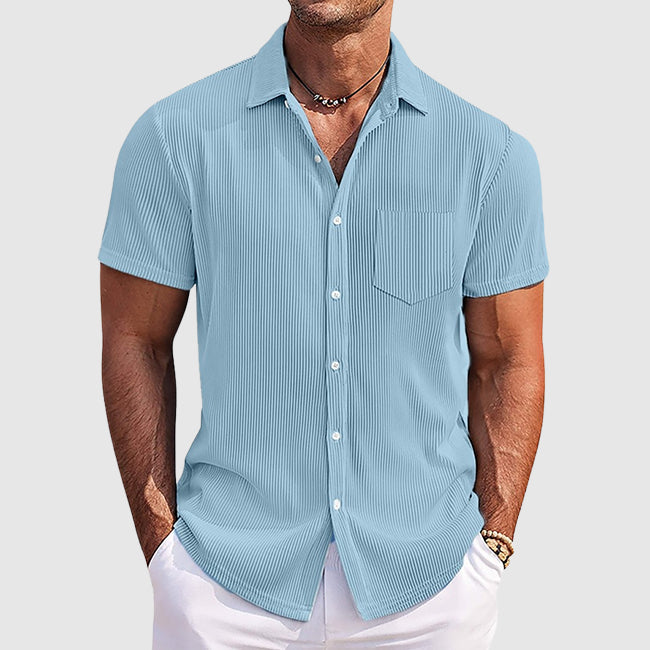 Nico | Men’s Ribbed Texture Short Sleeve Summer Shirt