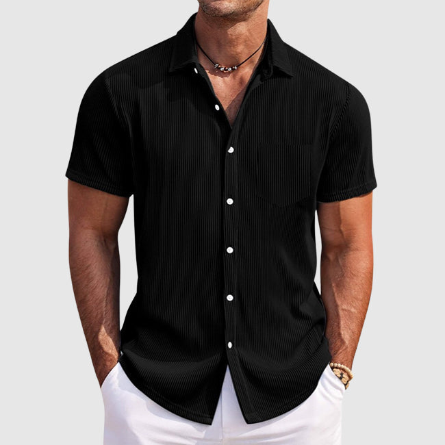 Nico | Men’s Ribbed Texture Short Sleeve Summer Shirt