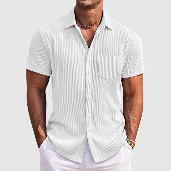 Nico | Men’s Ribbed Texture Short Sleeve Summer Shirt