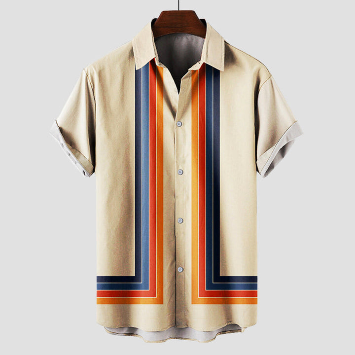 Mateo | Men’s Retro Stripe Short Sleeve Summer Shirt