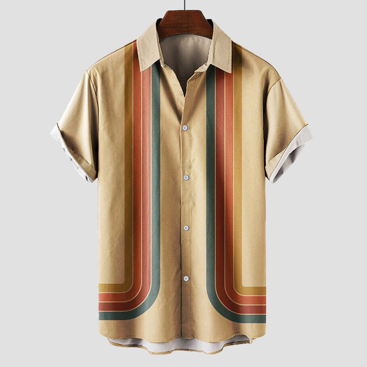 Mateo | Men’s Retro Stripe Short Sleeve Summer Shirt