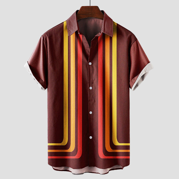 Mateo | Men’s Retro Stripe Short Sleeve Summer Shirt
