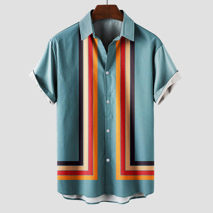 Mateo | Men’s Retro Stripe Short Sleeve Summer Shirt