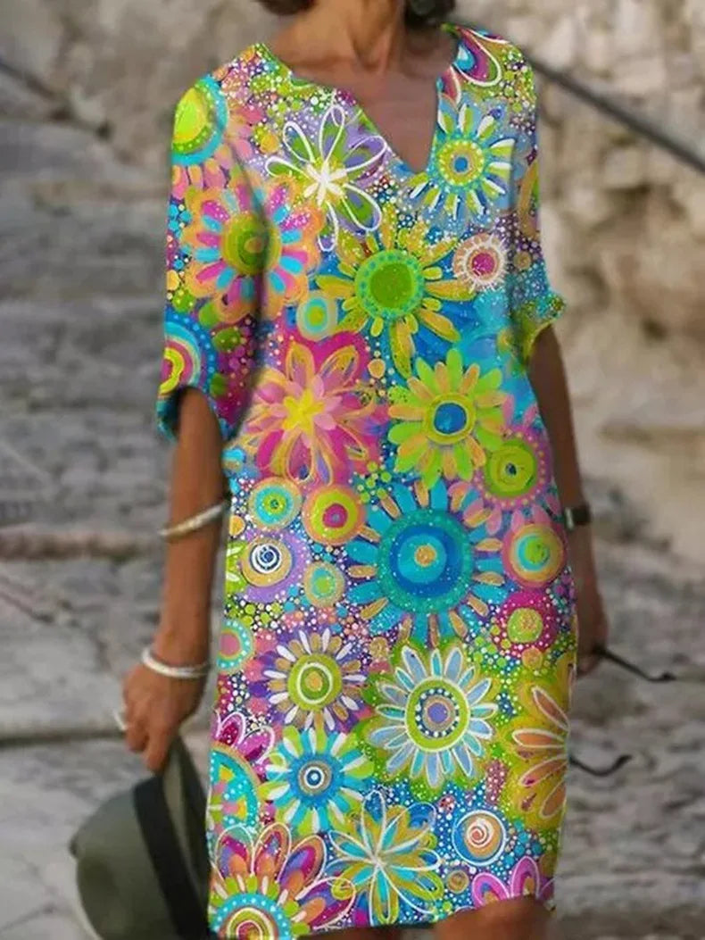 Chloe | Women’s Floral V-Neck Summer Dress