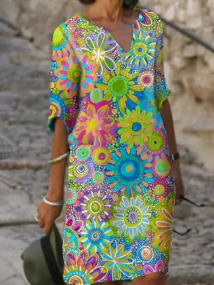 Chloe | Women’s Floral V-Neck Summer Dress