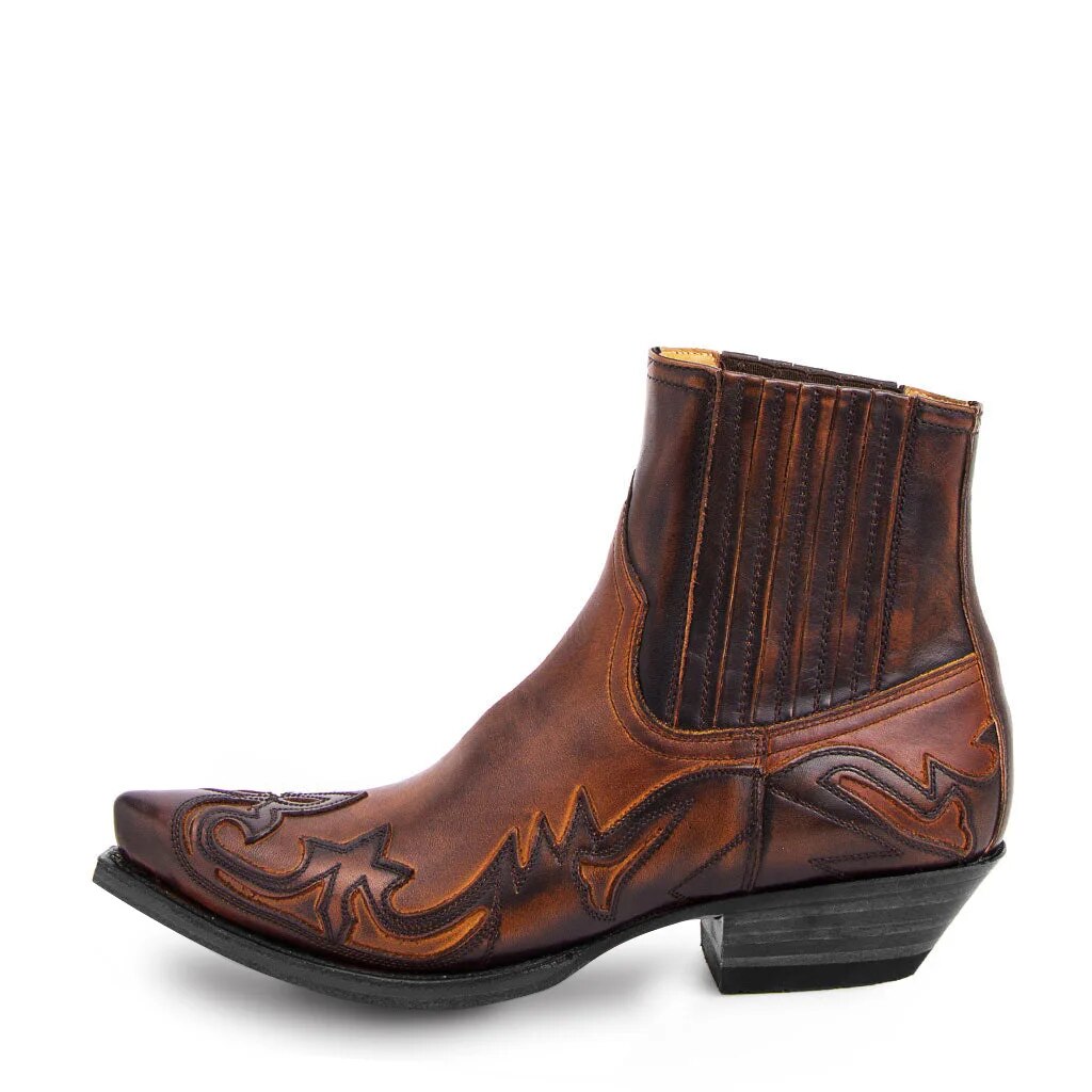 Wyatt | Vintage-Style Stitched Cowboy Boots For Men
