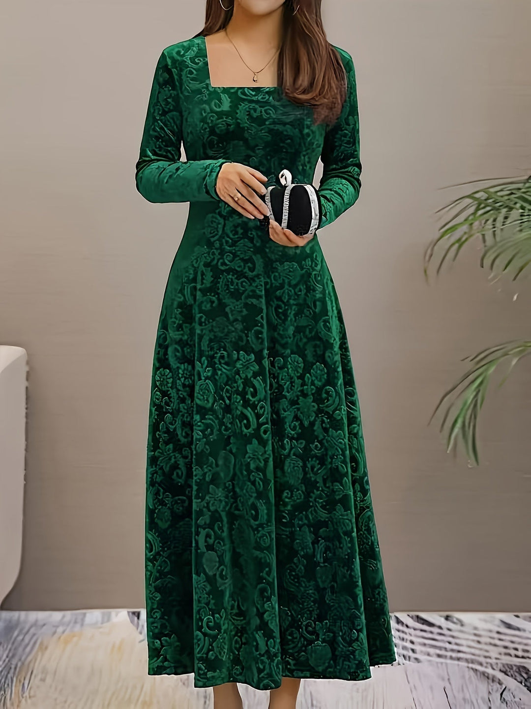Aria | Women’s Graceful Floral Print Midi Dress