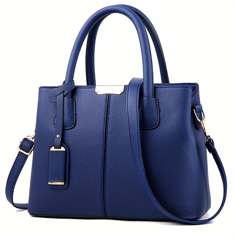 Amelia | Structured Leather Women’s Tote Handbag With Crossbody Strap