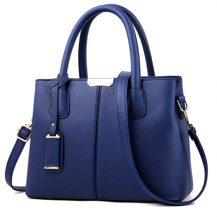 Amelia | Structured Leather Women’s Tote Handbag With Crossbody Strap