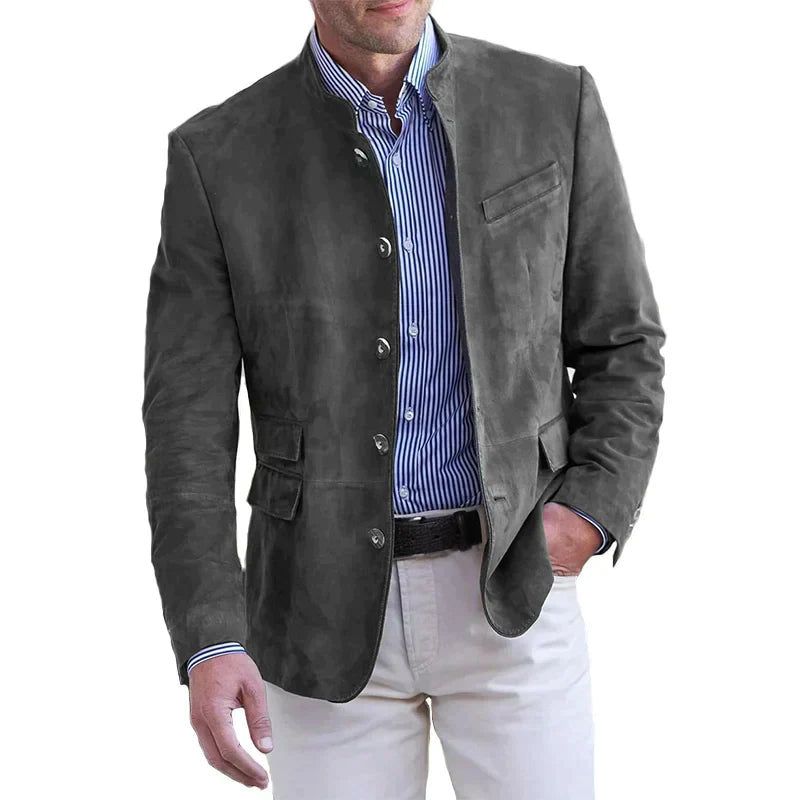 Julian | Modern Slim-Fit Blazer With Stand Collar For Men