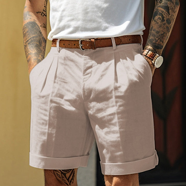Nathan | Men’s Linen Cotton Tailored Shorts