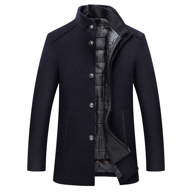 Mason | Stand-Collar Button-Front Men’s Winter Jacket