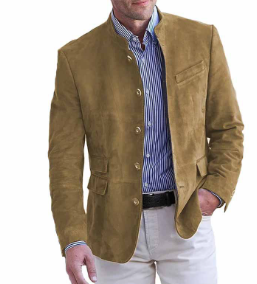 Julian | Modern Slim-Fit Blazer With Stand Collar For Men