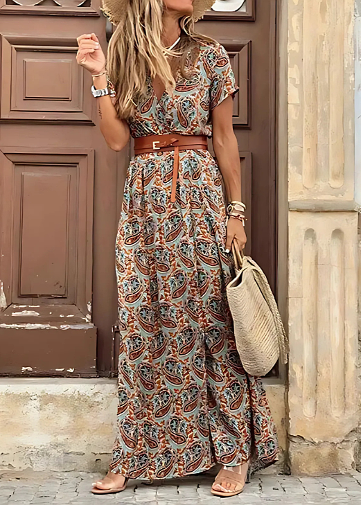 Justine | Airy Boho Belted Maxi Dress For Women