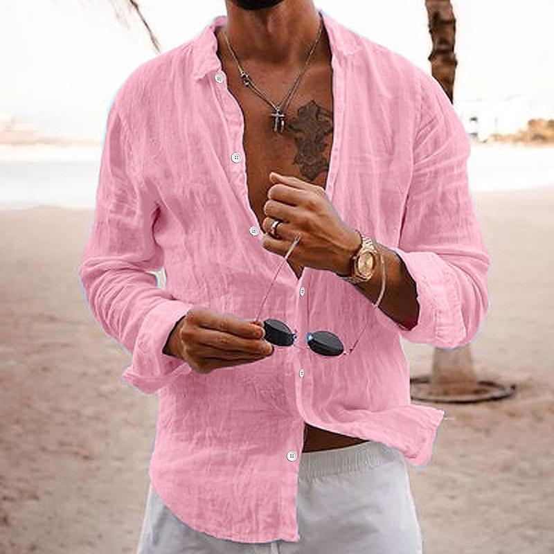 Caleb | Men’s Casual Linen Button-Up Summer Shirt