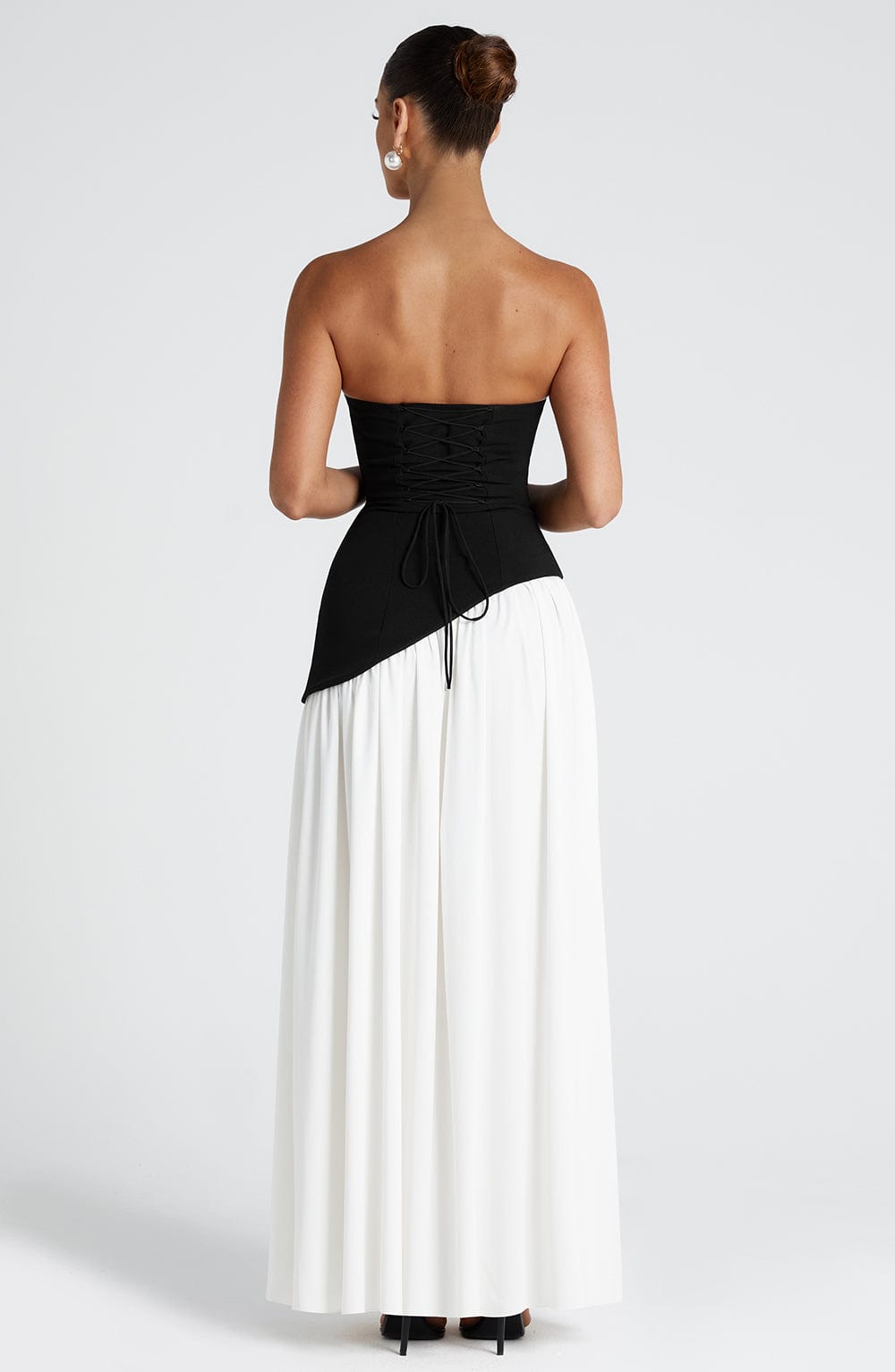 ARIA | Women’s Strapless Maxi Dress With Sculpted Waist And Statement Side Slit