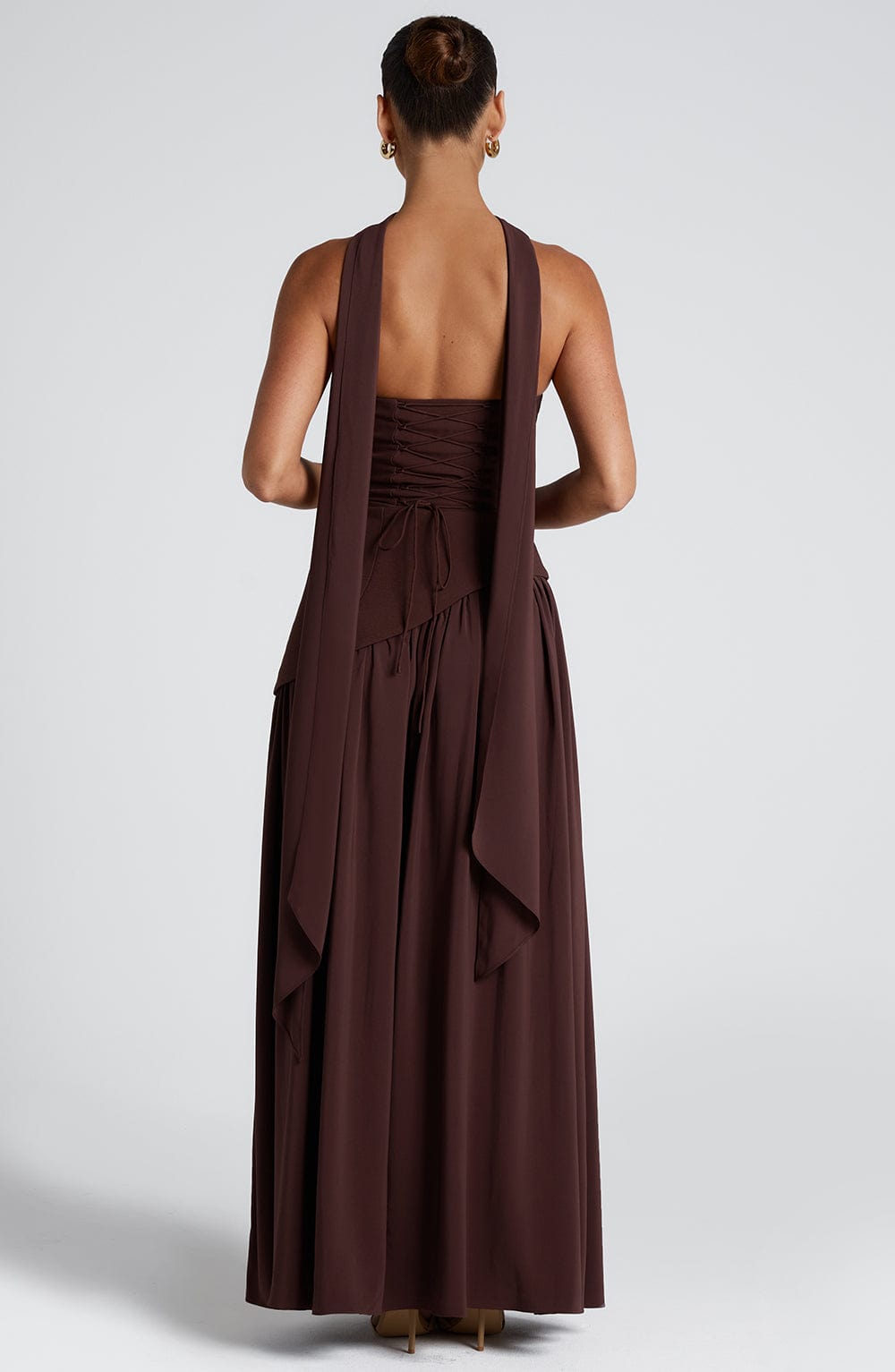 ARIA | Women’s Strapless Maxi Dress With Sculpted Waist And Statement Side Slit