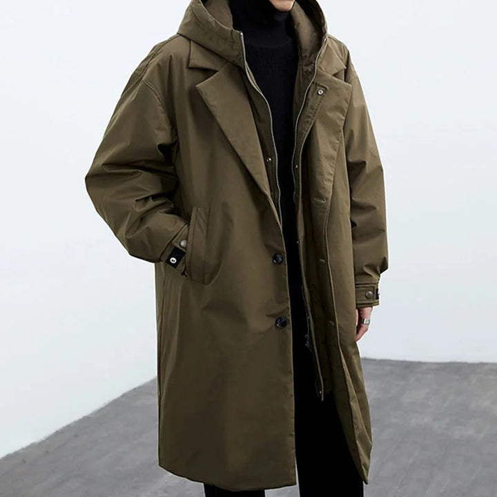 DANIEL | Men’s Extended Hooded Insulated Coat With Weather-Resistant Design