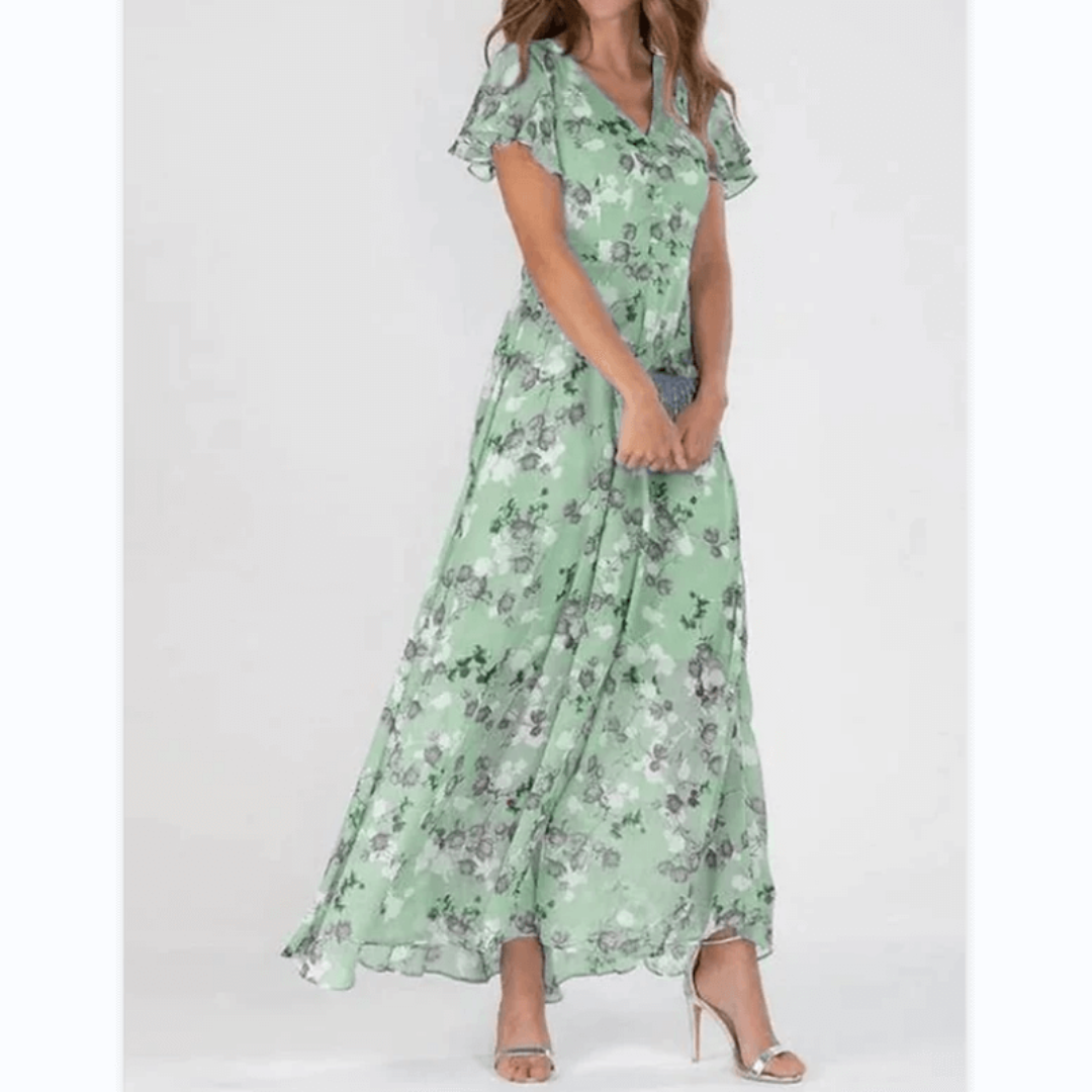 Celeste | Women’s Summer Formal Floral Maxi Wedding Guest Dress
