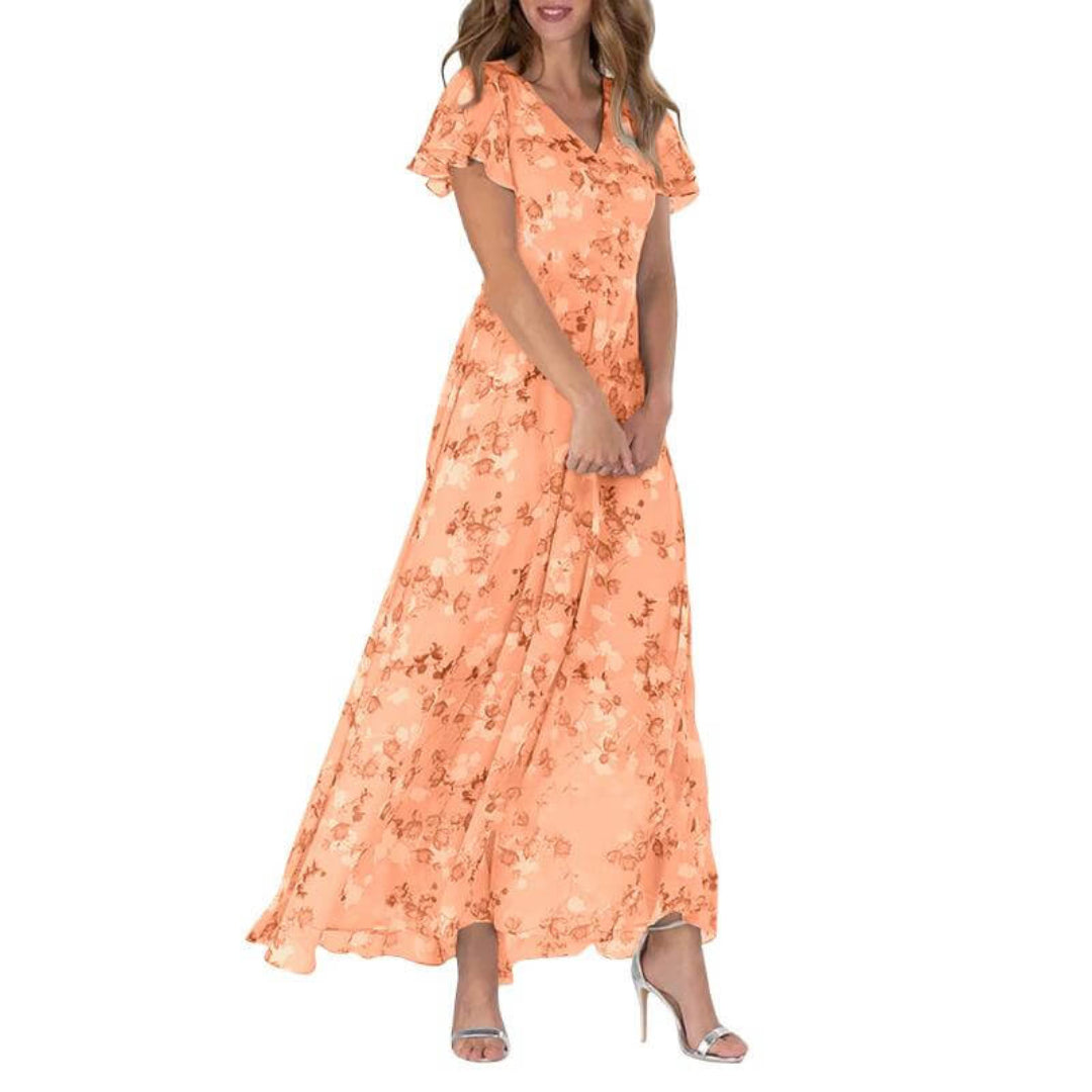 Celeste | Women’s Summer Formal Floral Maxi Wedding Guest Dress