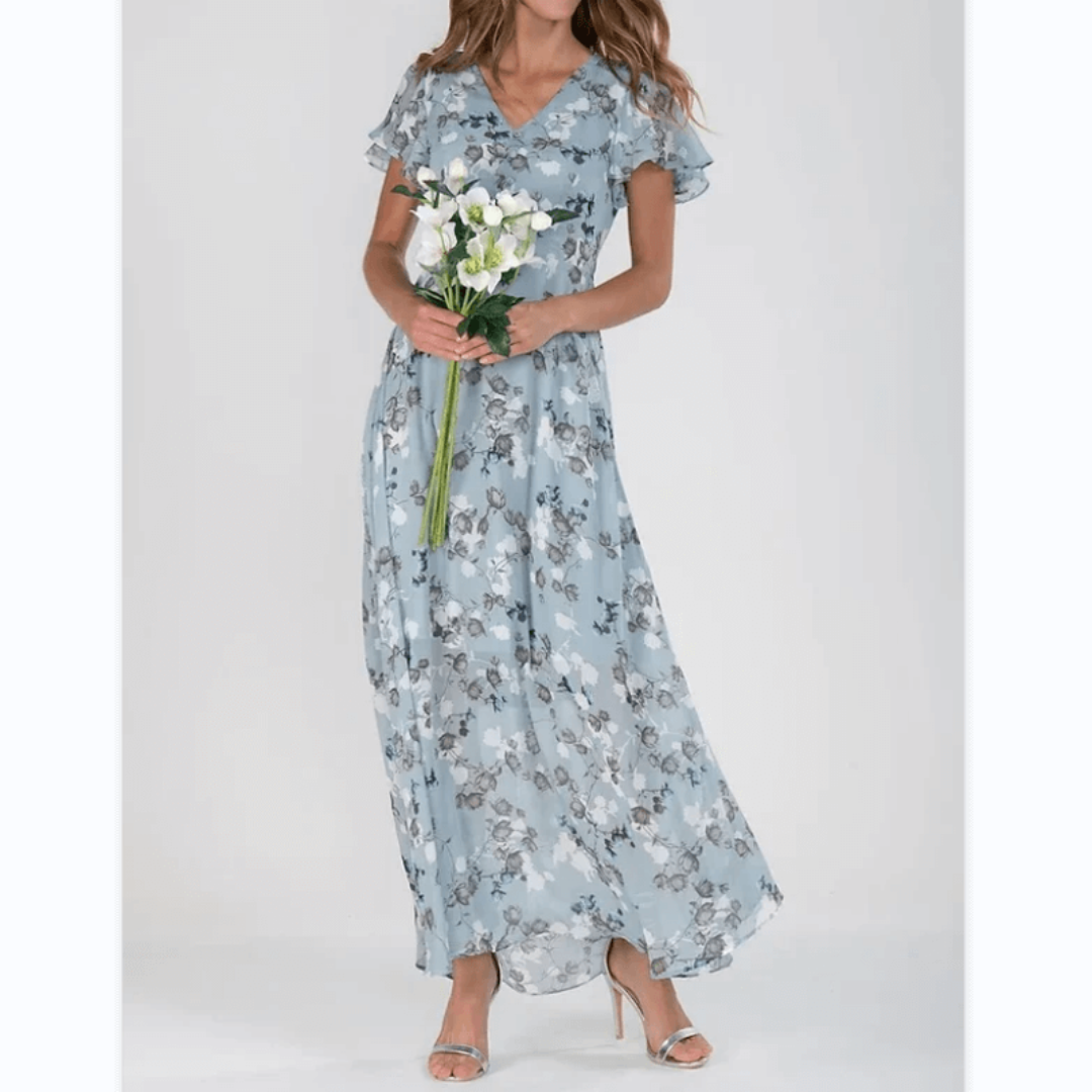 Celeste | Women’s Summer Formal Floral Maxi Wedding Guest Dress