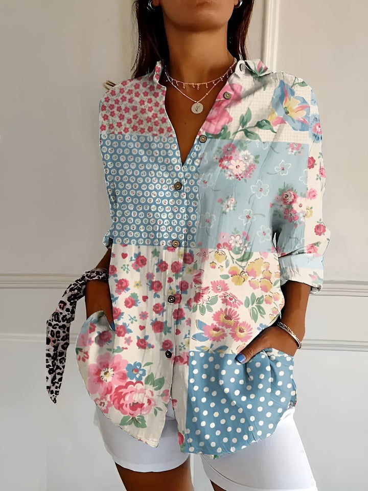 Aria | Women’s Stylish Long Sleeve Button-Down Shirt