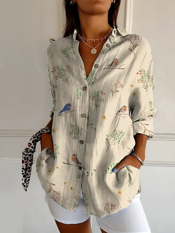 Aria | Women’s Stylish Long Sleeve Button-Down Shirt