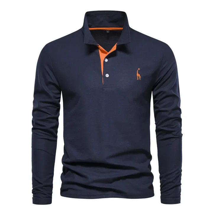 Caleb | Classic Long-Sleeve Polo Shirt for Men