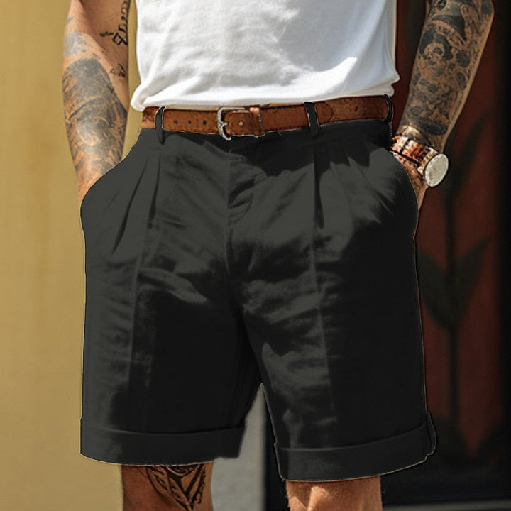 Nathan | Men’s Linen Cotton Tailored Shorts