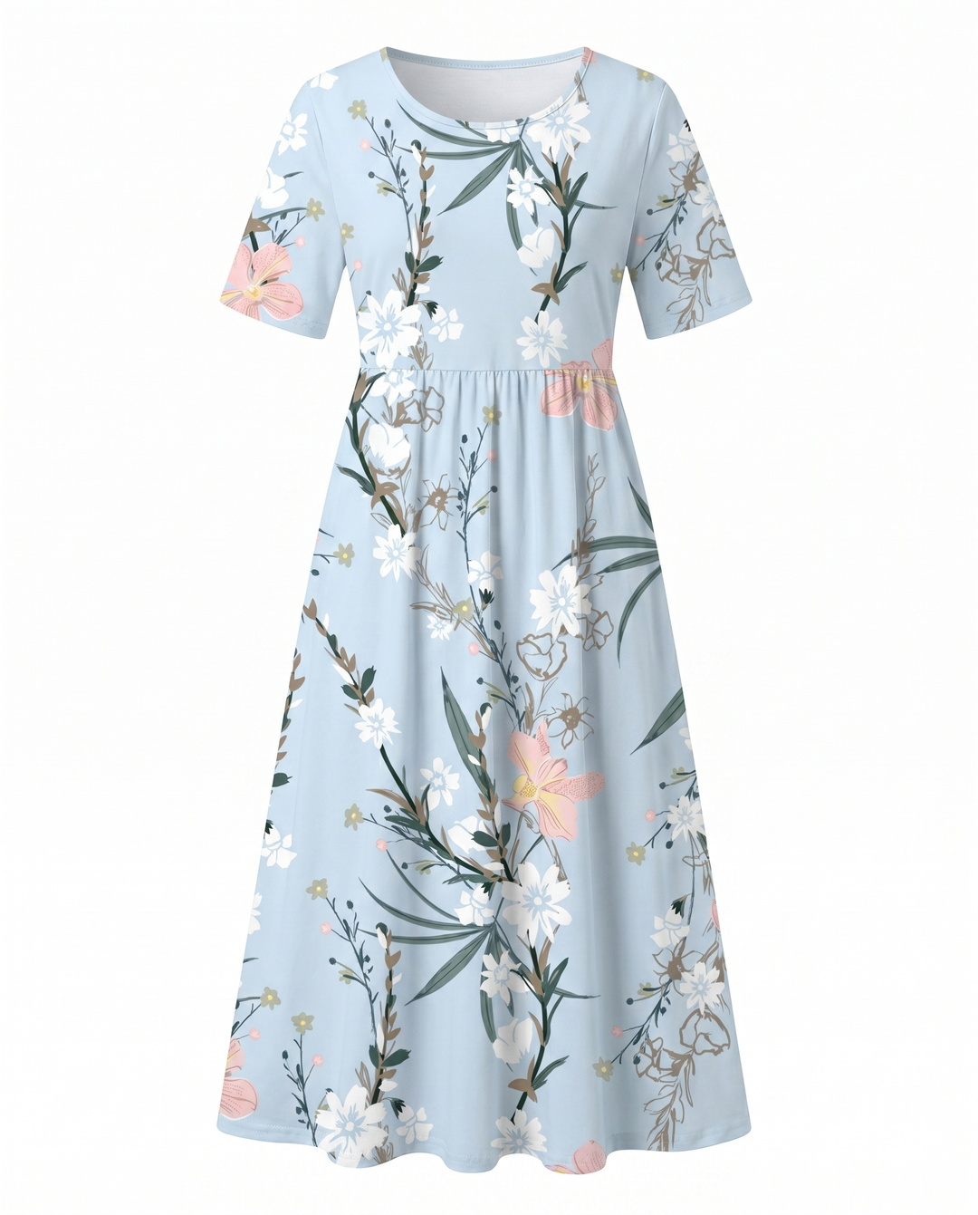 Florence | Feminine Floral Midi Dress For Women