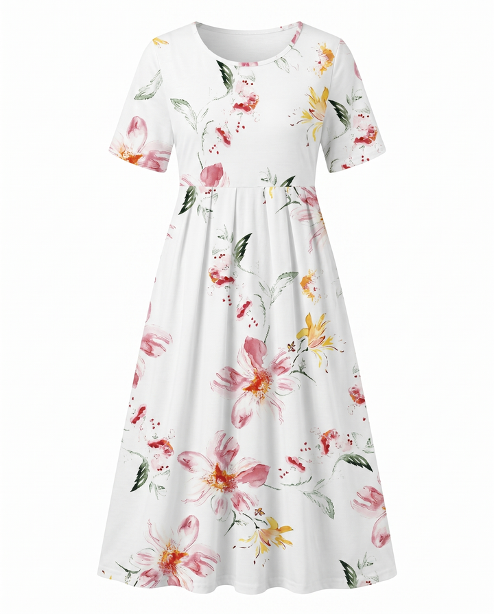 Florence | Feminine Floral Midi Dress For Women